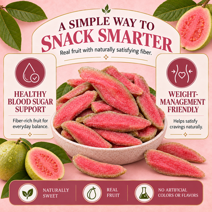 ❤️Say goodbye to high-calorie guilt!🍎Satisfy your cravings with ourfiber-rich Red Guava slices-Elon