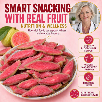 ❤️Say goodbye to high-calorie guilt!🍎Satisfy your cravings with ourfiber-rich Red Guava slices-Elon